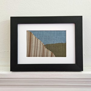 Abstract Textile Wall Art Fiber Art Green Blue