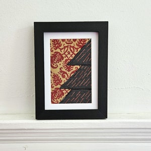 Contemporary Holiday Tree Textile Wall Art Collage Fiber Art