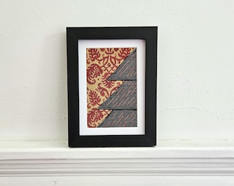 Contemporary Holiday Tree Textile Wall Art Collage Fiber Art
