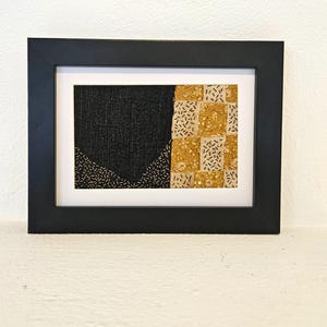 Embroidered Textile Wall Art 5x7 Horizontal Fiber Art