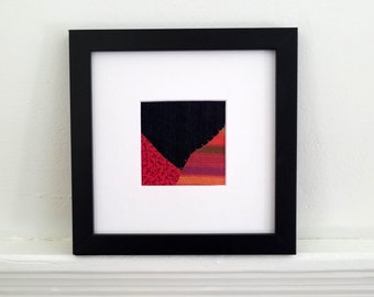 Fiber Art Abstract Textile Art Collage Contemporary Wall Decor