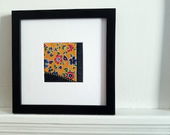 Textile Art Collage Wall Decor Abstract Fiber Collage