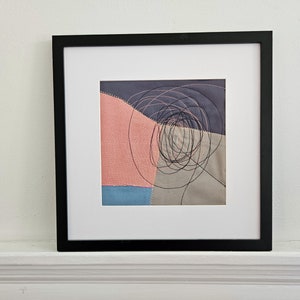 Abstract Textile Wall Art Fiber Art Contemporary Pink