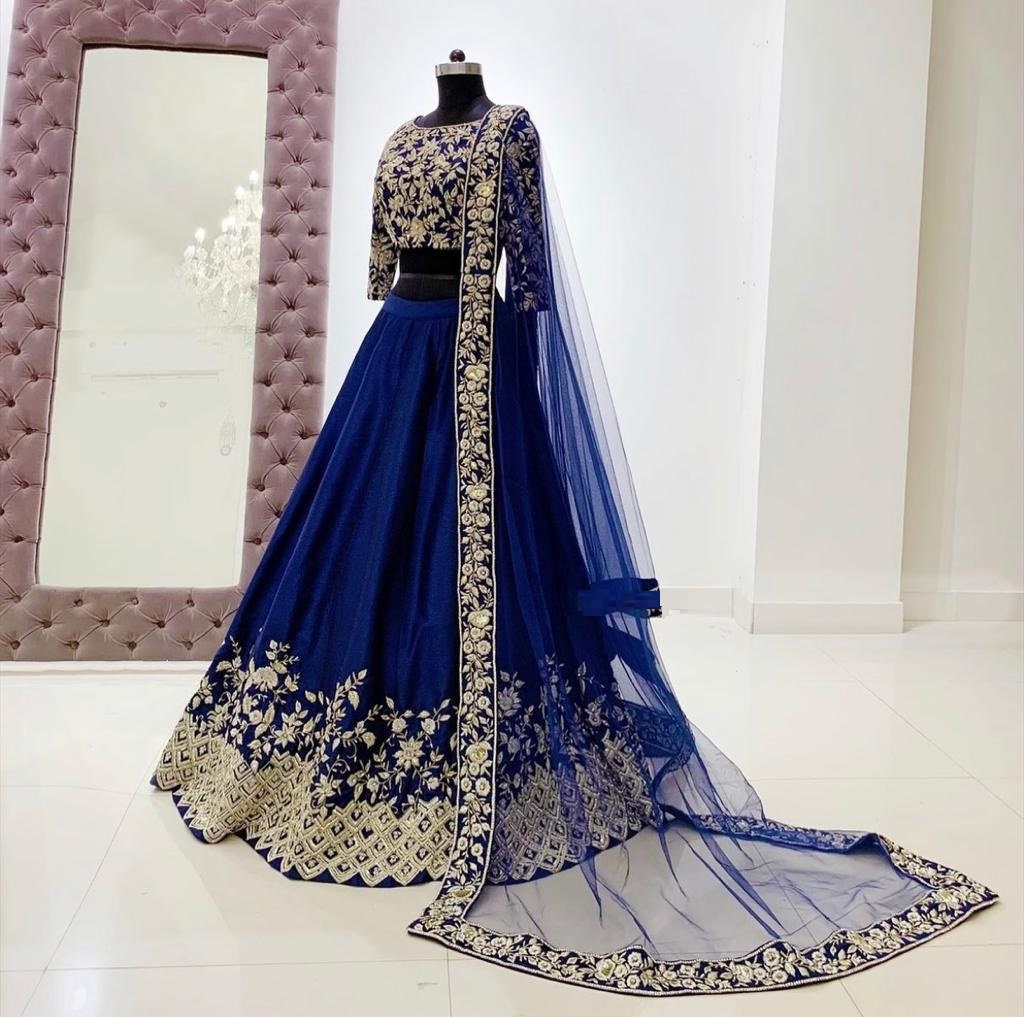 navy blue chaniya choli