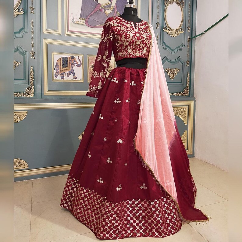 lehenga choli full sleeve