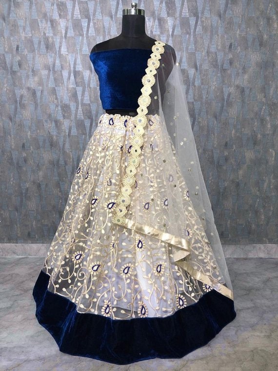 crop dress lehenga