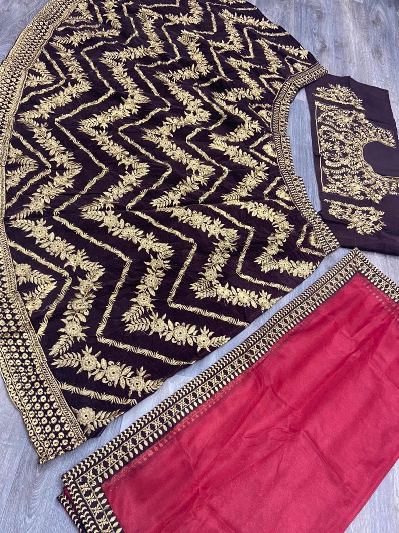 bridal lehenga choli for women indian pakistani wedding dress heavy embroidery work skirt ghagra chaniya choli
