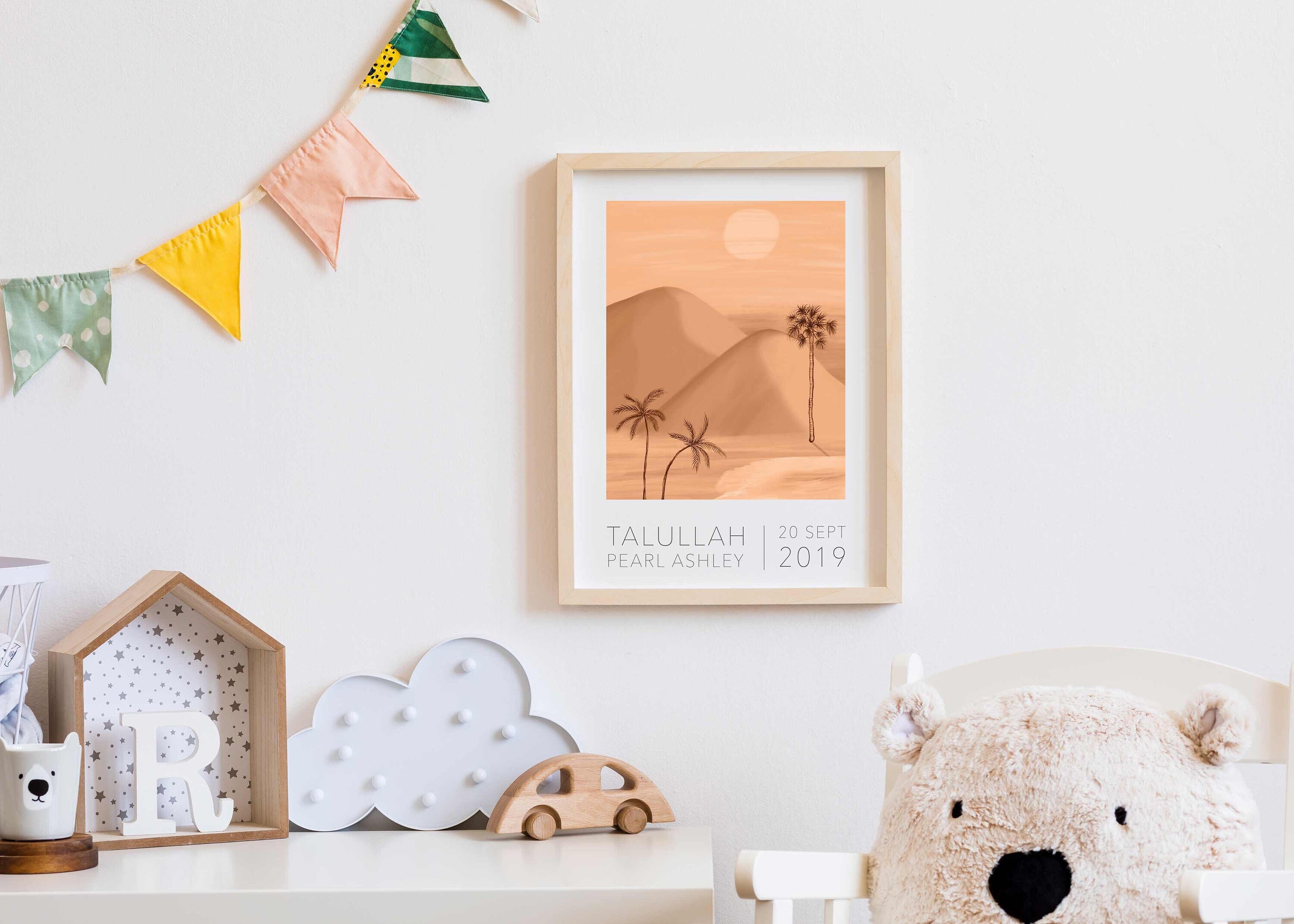 Custom Nursery Prints Personalised Nursery Gift or Custom Baby Shower Gift, Personalised Baby