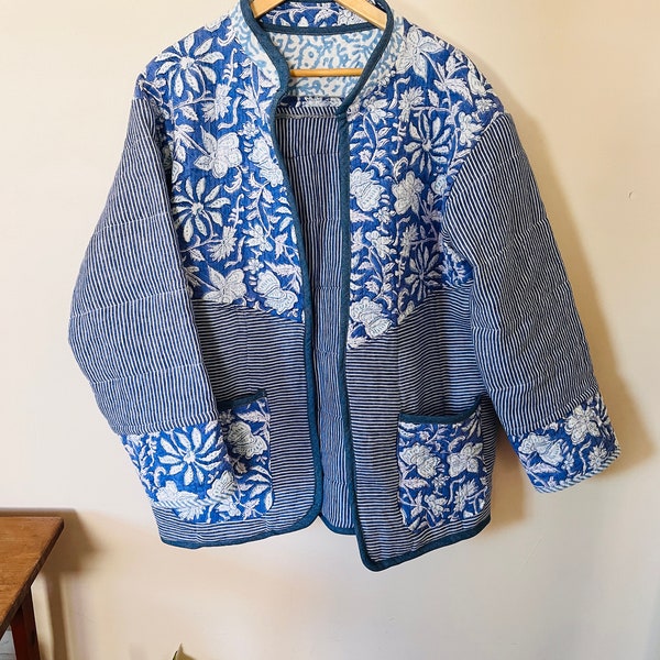 Kantha Jacket - Handmade from vintage blankets