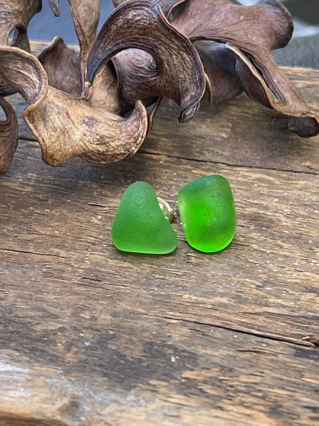 Green Beach Glass Sea Glass Lake Michigan Gifts Sterling Etsy