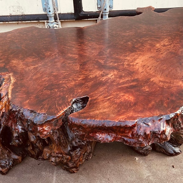 Burl Wood Table Etsy