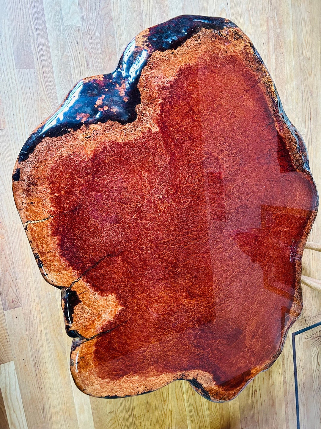 Redwood Lace Burl Table Etsy