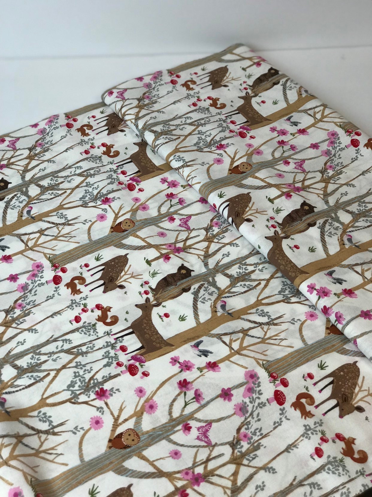 Forest Woodland Blanket and Quilting Fabric - Etsy