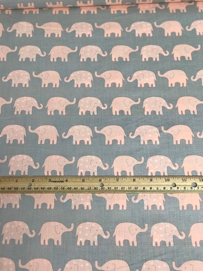 Nursery Elephant Fabric Etsy