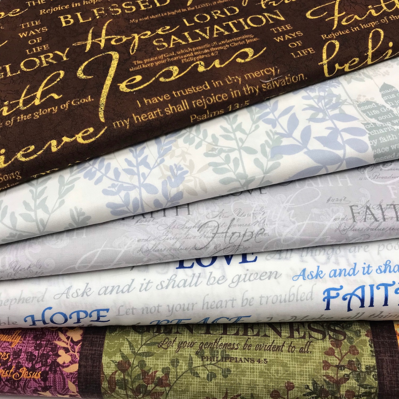 Christian Fabric With Bible Verses Etsy Australia