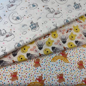Winnie the Pooh Fabric Collection 100% cotton. Sold by the half yard or by the yard