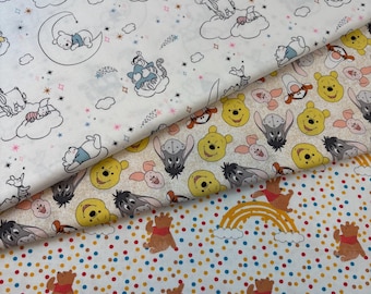 Winnie the Pooh Fabric Collection 100% cotton. Sold by the half yard or by the yard