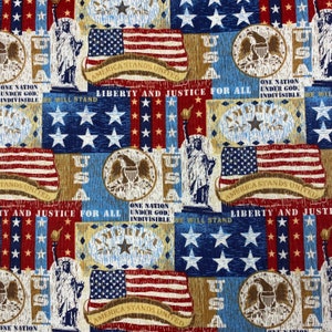 Statue of Liberty 100% cotton fabric.