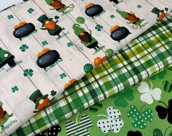 Colección de telas de San Patricio, 100 % algodón. También se venden cortadas a medida.