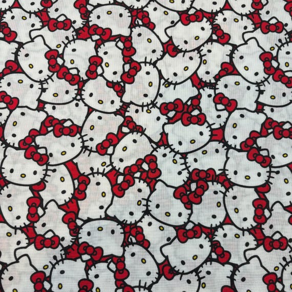 ハローキティ クロス100%コットン Hello Kitty Fabric Collection 100 % Cotton - Etsy