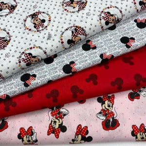 Minnie Mouse and Mickey Mouse fabric collection