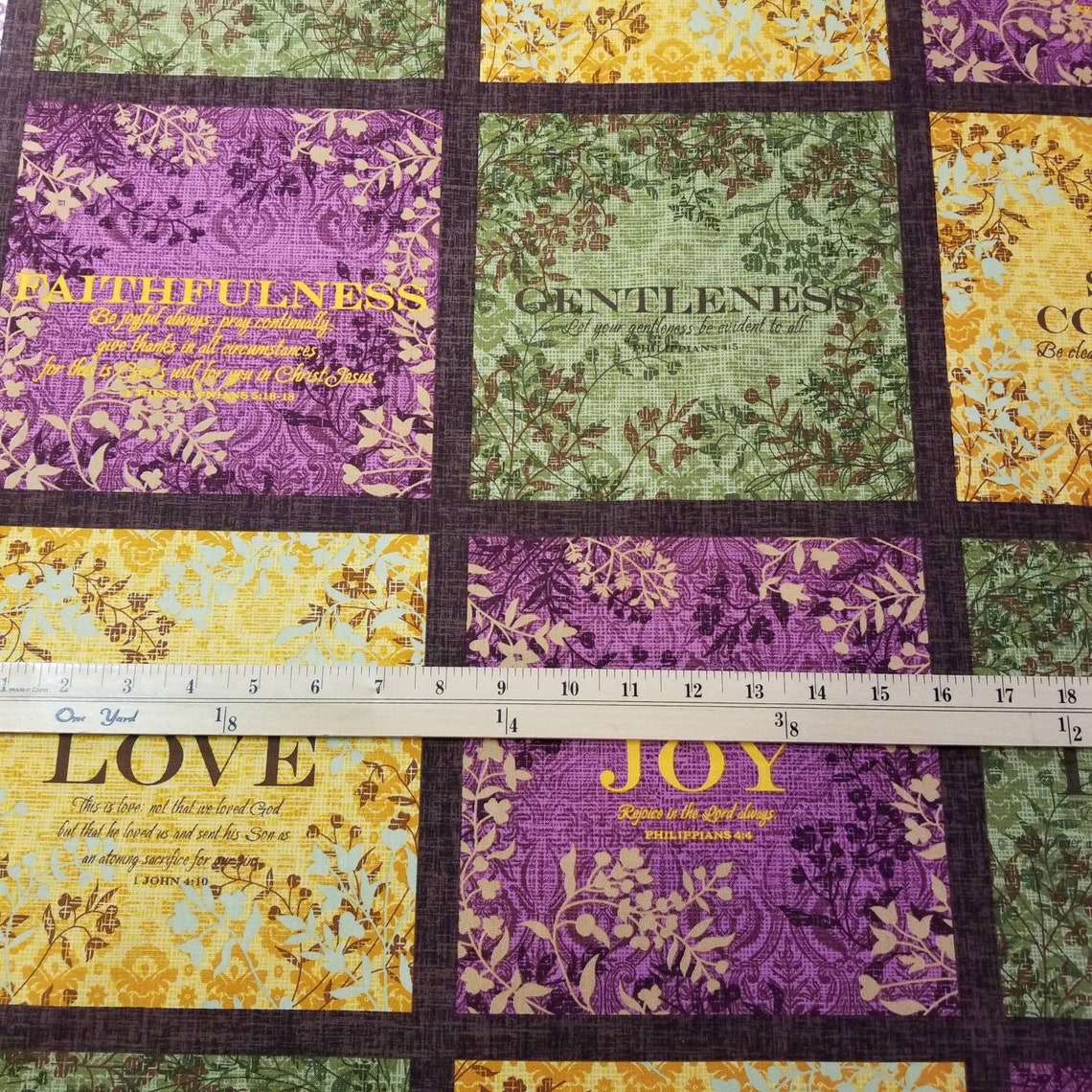 Christian fabric with bible verses Etsy