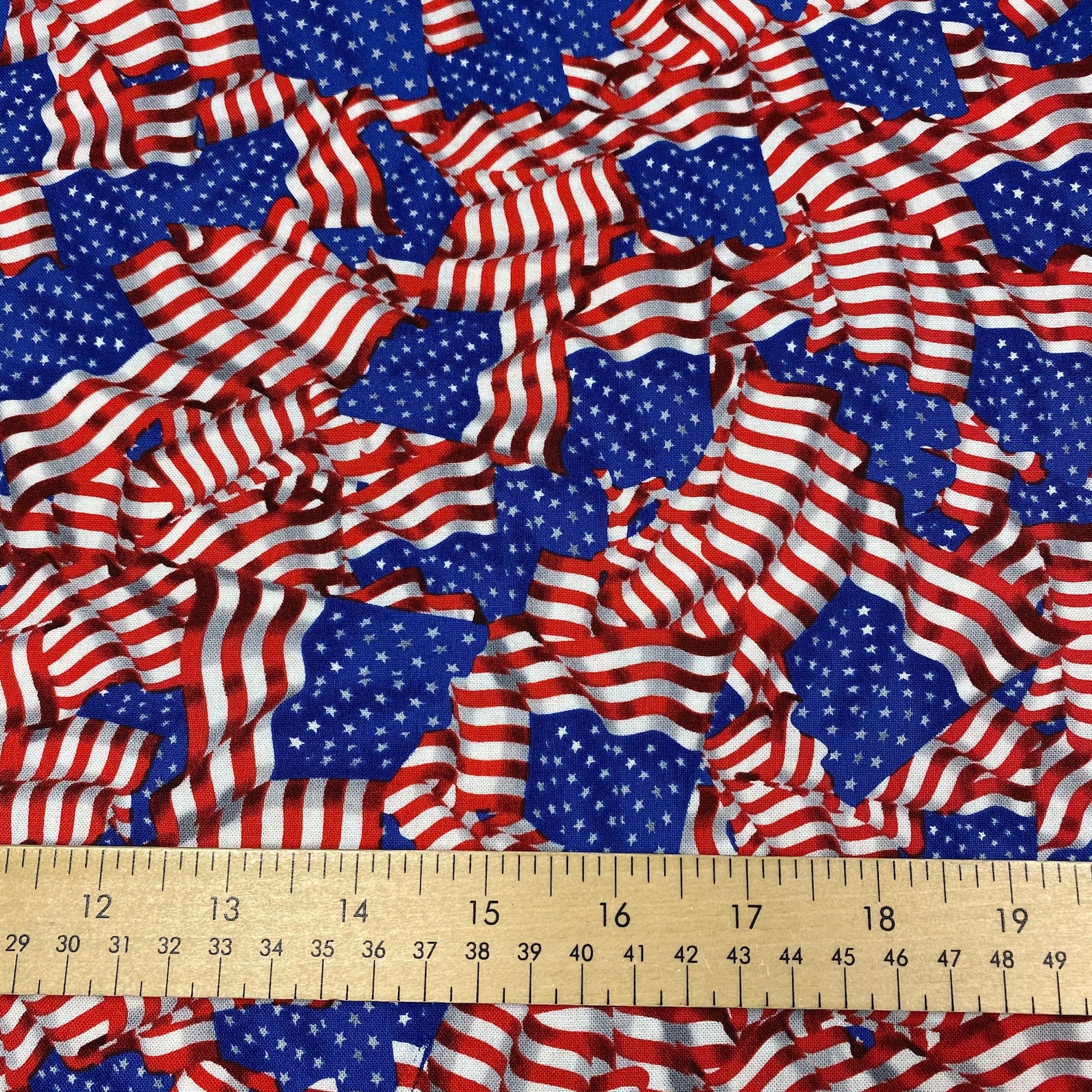 USA Flag Cotton Fabric. American Flag Fabric. 100 Cotton Etsy
