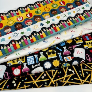 School themed fabric 100% cotton. Sold by the half yard