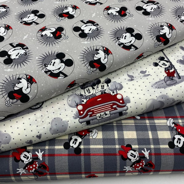 Collection de tissus Mickey et Minnie Mouse