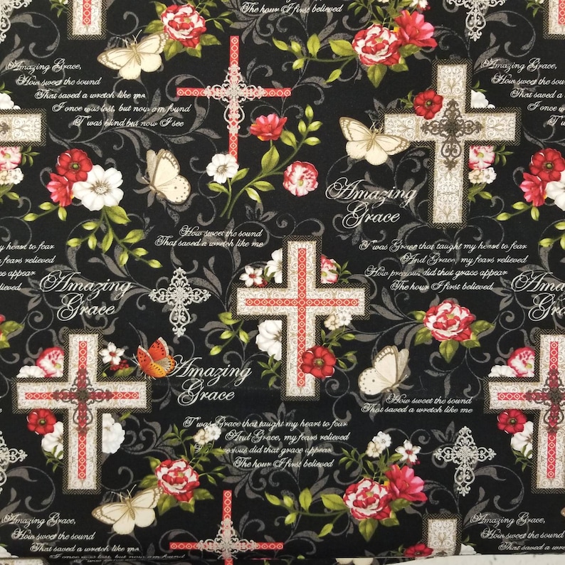 Christian Fabric With Bible Verses Etsy