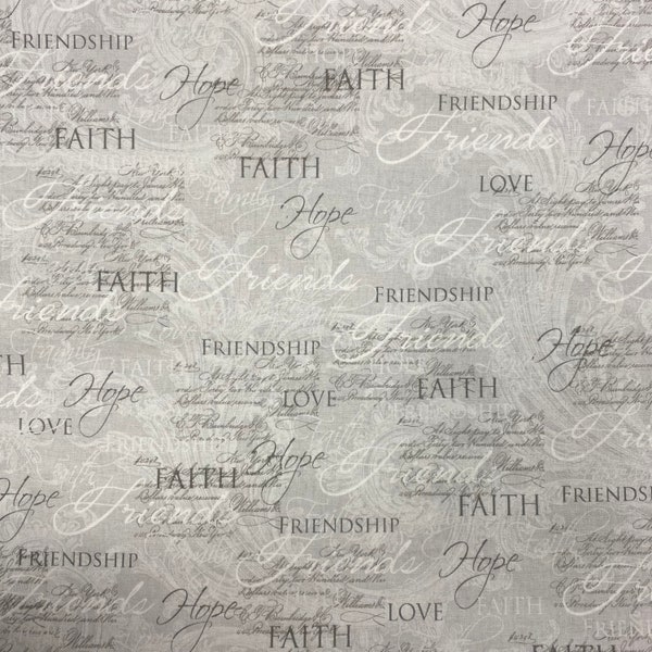 Faith and Friendship Contemporary Christian Fabric.