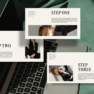 53 Page Luxury Aesthetic Slide Deck Webinar Creator | Editable Canva Template | Emerald Green Beige l Modern Minimal Online Course Template