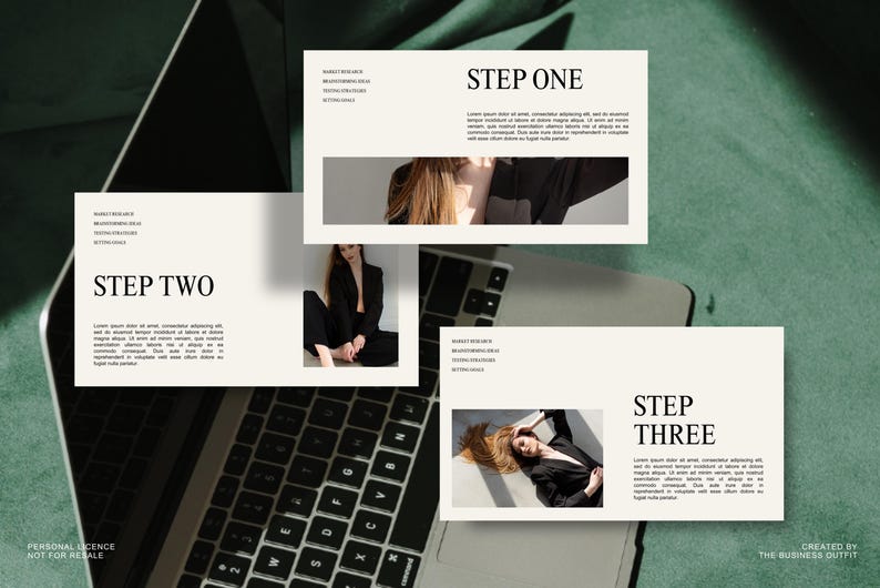 53 Page Luxury Aesthetic Slide Deck Webinar Creator | Editable Canva Template | Emerald Green Beige l Modern Minimal Online Course Template