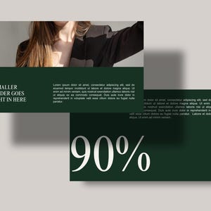 53 Page Luxury Aesthetic Slide Deck Webinar Creator | Editable Canva Template | Emerald Green Beige l Modern Minimal Online Course Template