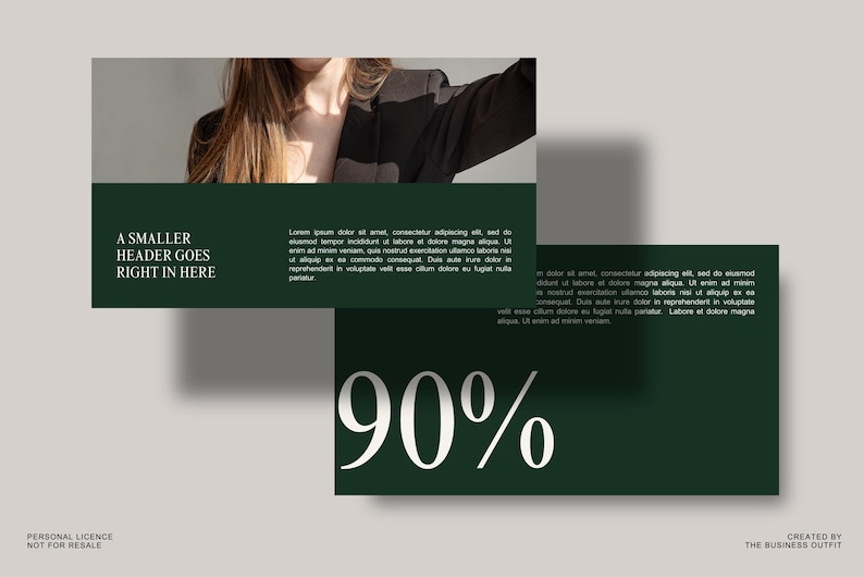 53 Page Luxury Aesthetic Slide Deck Webinar Creator | Editable Canva Template | Emerald Green Beige l Modern Minimal Online Course Template