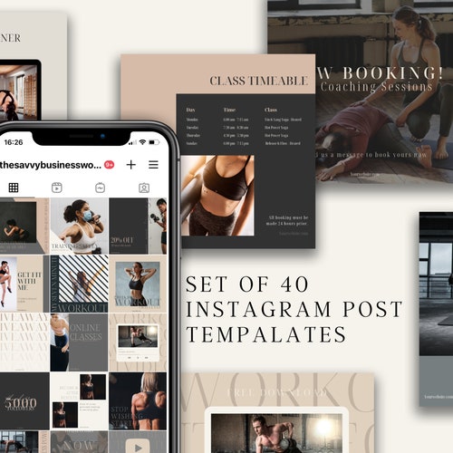 100 Fitness Instagram Templates Fitness Templates Fitness | Etsy