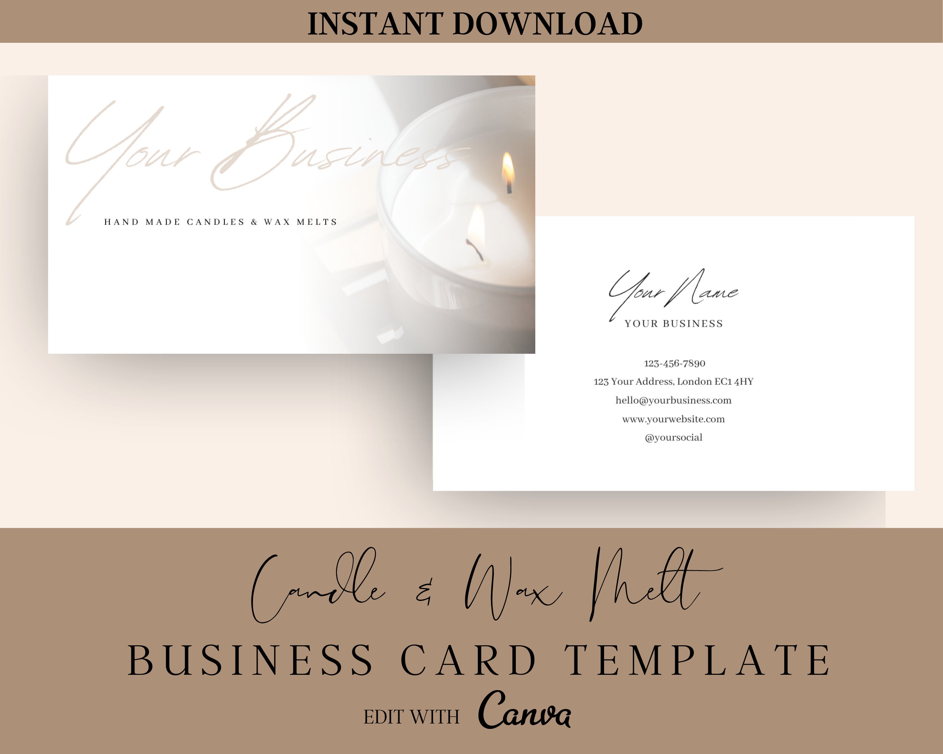 Candle Label Highlight Wax Melts Logo Business Card Wax Melt Label