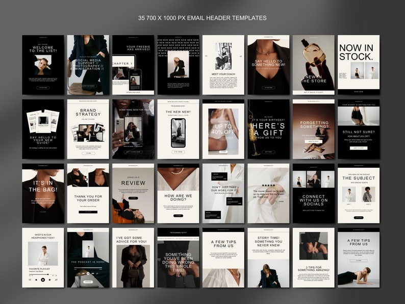 35 Minimalist Aesthetic Email Header Templates Editable Etsy