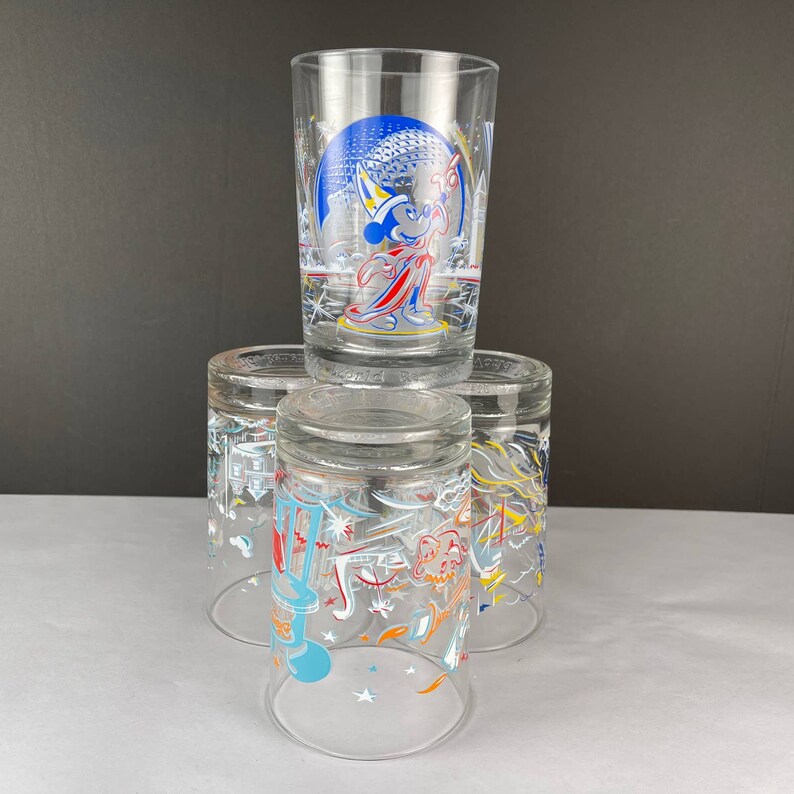 Disney World 25th Anniversary Set of 4 Glasses