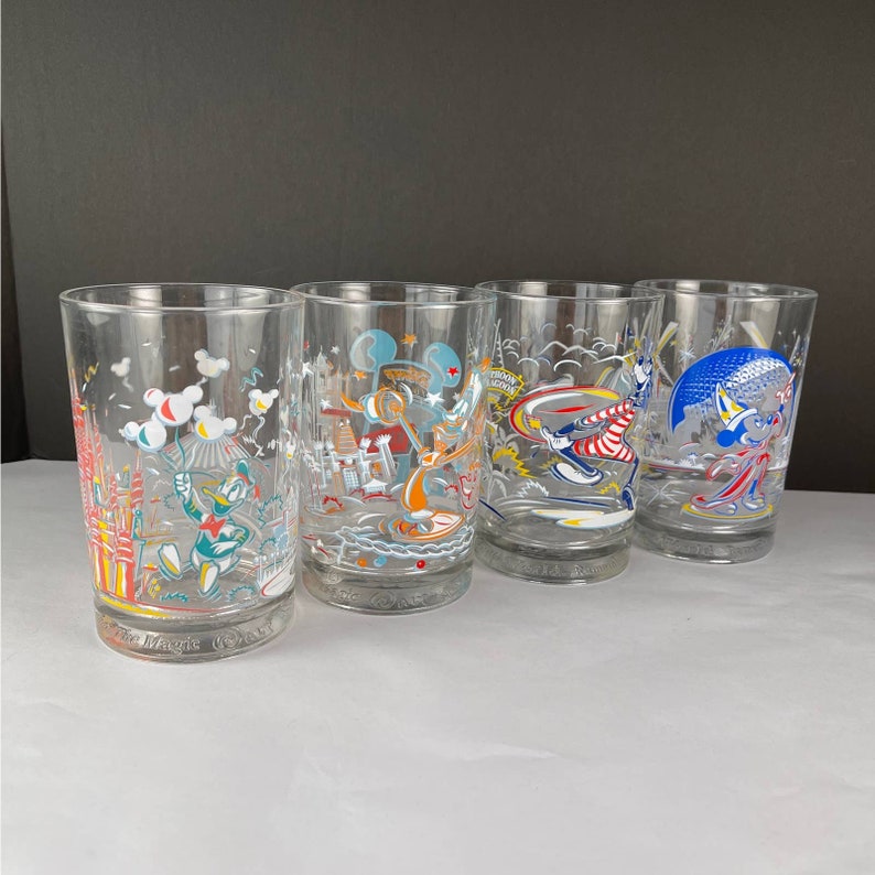 Disney World 25th Anniversary Set of 4 Glasses