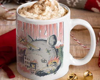 Funny Cool CHINZILLA | Gift For Chinchilla Holders | Chinchillas Owners | White Coffee Mug 11 oz / 330 ml | Cute Dangerous Rodent