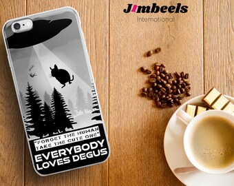 DEGUS | Funny UFO Alien Abduction | iPhone Case | Homouros Saying | Perfect Gift For Degu Holders and Owners