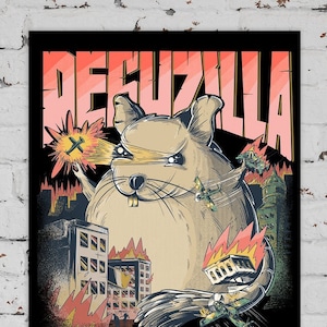 DEGUZILLA Degu Poster | Funny Degu Saying | Print for Degu Owners