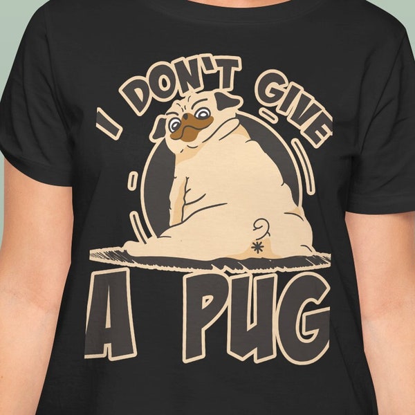 I Don't Give A Pug Shirt Hund macht Yoga Vintage Sonne Namaste Mops Spruch Unisex T-Shirt Frecher Spruch Zero Fucks Given Parodie