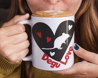 Degus | Cute Saying For Degu Mum's! | Mug 11oz | Gift for Rodent Lovers Holders and Owners