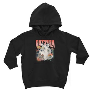 Funny Cool RATZILLA Classic Kids Hoodie Gift For Fancy RAT Holders Rats Owners Pullover for Children Cute Dangerous Rodent Monster image 1