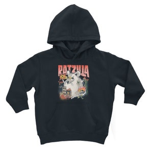 Funny Cool RATZILLA Classic Kids Hoodie Gift For Fancy RAT Holders Rats Owners Pullover for Children Cute Dangerous Rodent Monster image 6