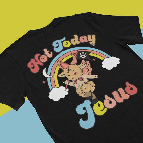 Funny Unicorn Vintage, Not Today Jesus Satanic Unicorn Satan T-Shirt Funny Unicorn Vintage, Not Today Jesus Satanic Unicorn Satan T-Shirt