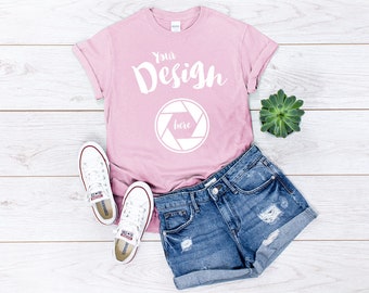 Royal Gildan 500 Unisex T Shirt Mockup T Shirt Mockup Gildan Etsy