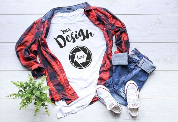 White Gildan 64000 T-Shirt Mockup Unisex Shirt White White Gildan 64000 T-Shirt Mockup Unisex Shirt White